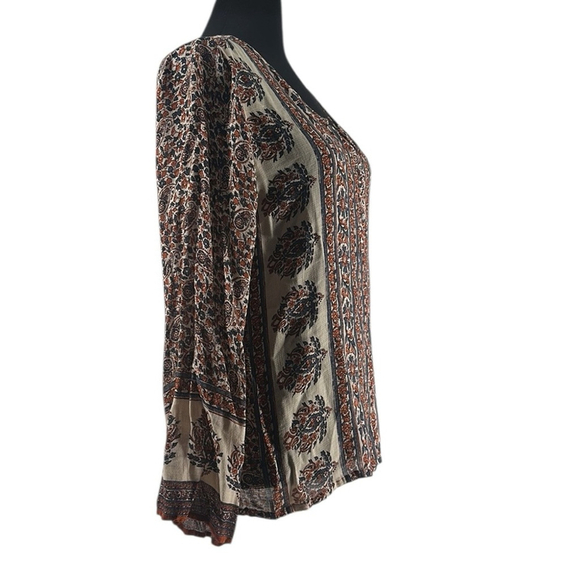 Lucky Brand boho top floral printed light weight sz M - Picture 3 of 7